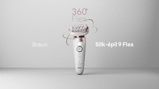 Braun Silk·épil 9 9-061 - Wet & Dry Epilator - Langdurig Gladde Huid - Flexibele Kop - Ladyshave Scheerkop, Trimmerkam en Exfoliatieborstel