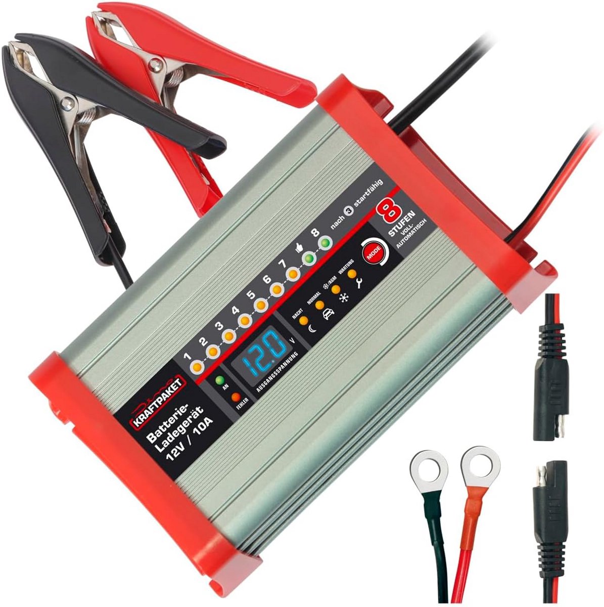 Intelligente 12V Acculader 20A voor Auto, Camper, Caravan en Boot - 8 Stappen Opladen