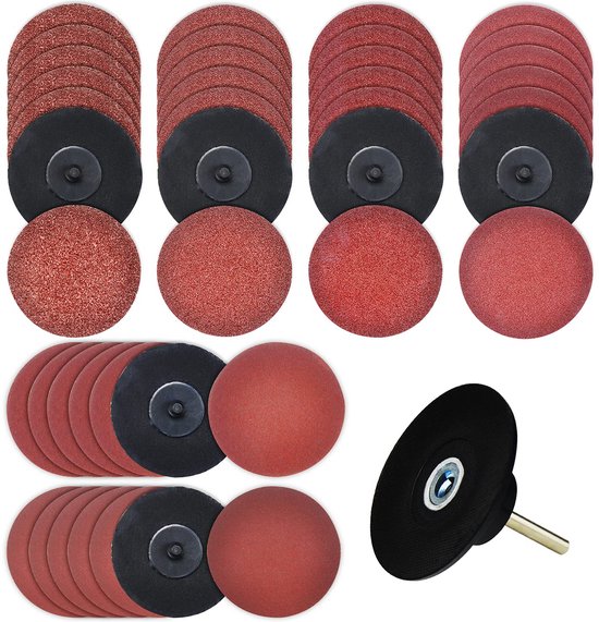 Schuurpapier Set 75mm Schijven (3 Inch) Klittenband Schuurpapier Met