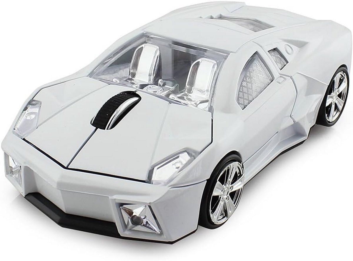 Draadloze Auto Muis 2.4G - Optische 1600 DPI - 10M Bereik - USB 2.0