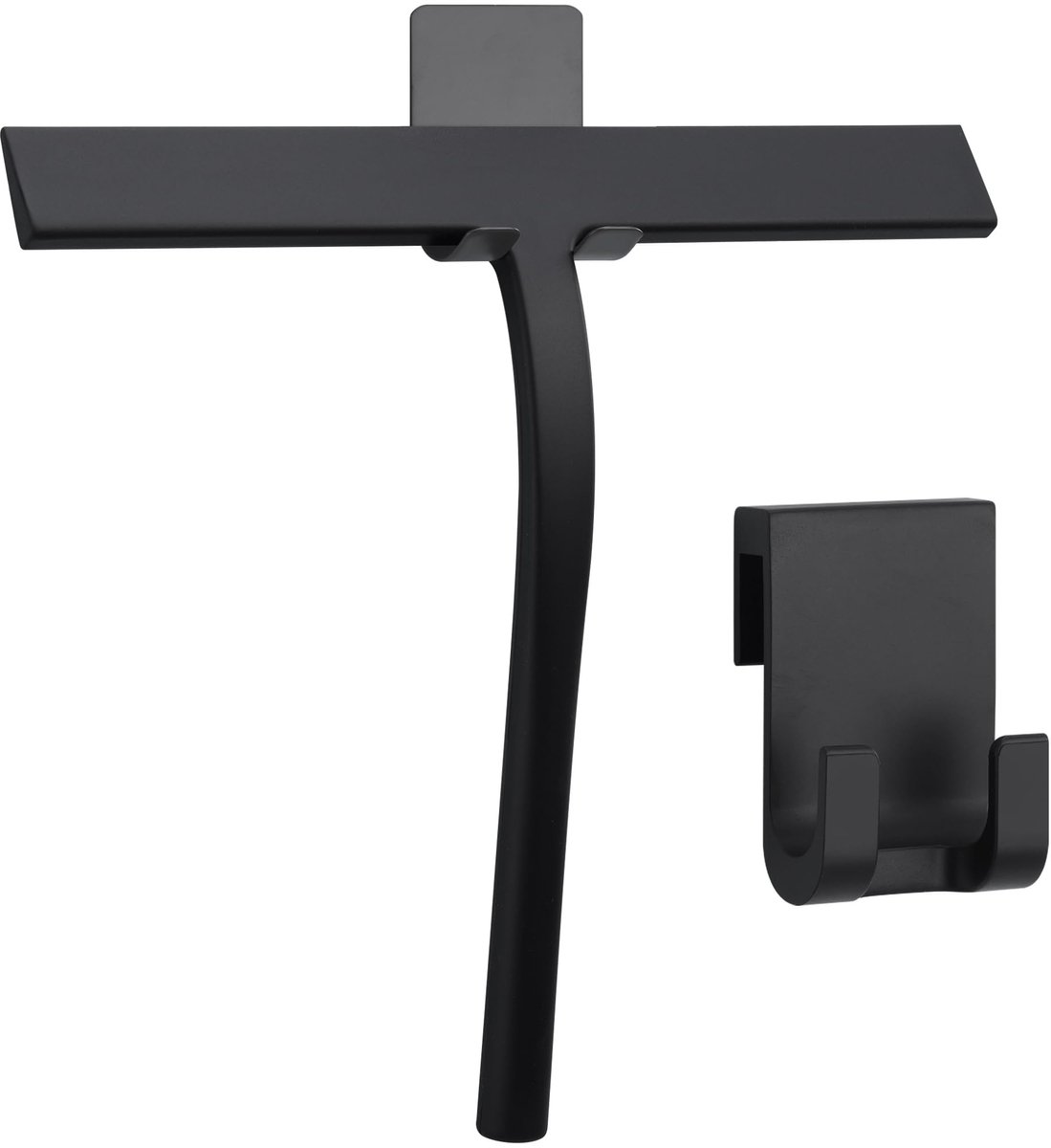 Unyqoos® Compacte siliconen douchewisser met ergonomische roestvrijstalen handgreep