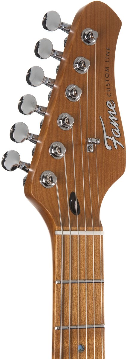 Fame Custom ST SSS MN Black - ST-Style elektrische gitaar