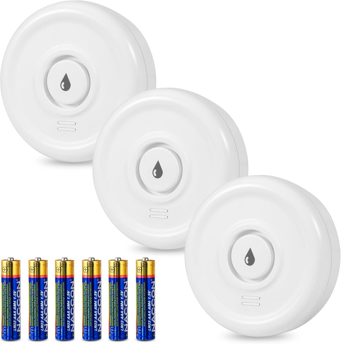 Watermelder Set 3 stuks met Luide Alarm voor Vocht Detectie in Huis