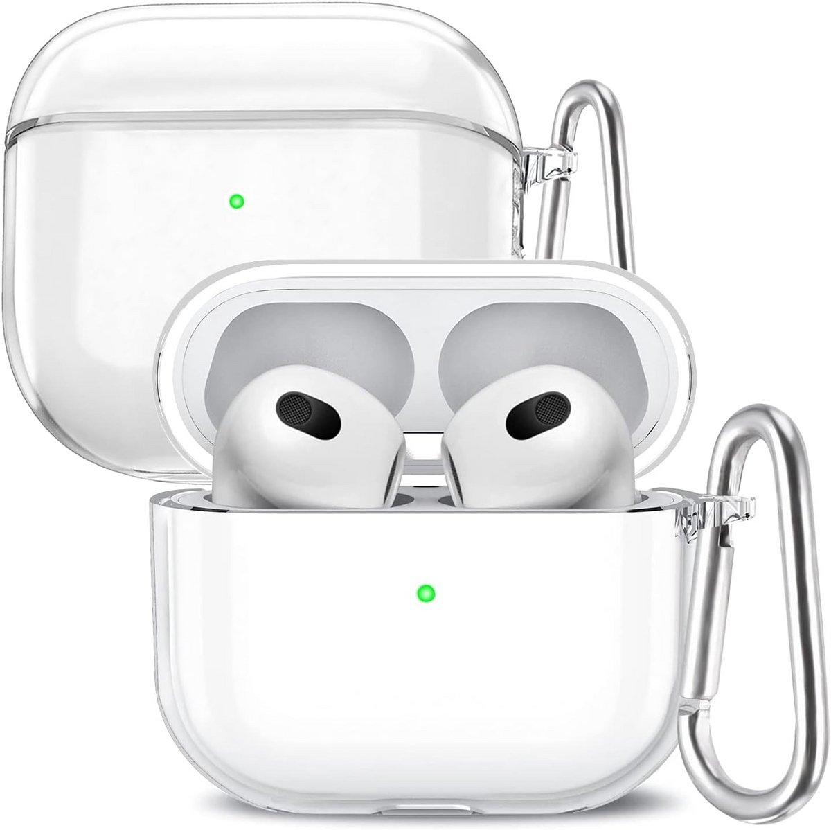 Transparante Beschermhoes voor AirPods 3 (3e Generatie) met Schokabsorberende Laadcase