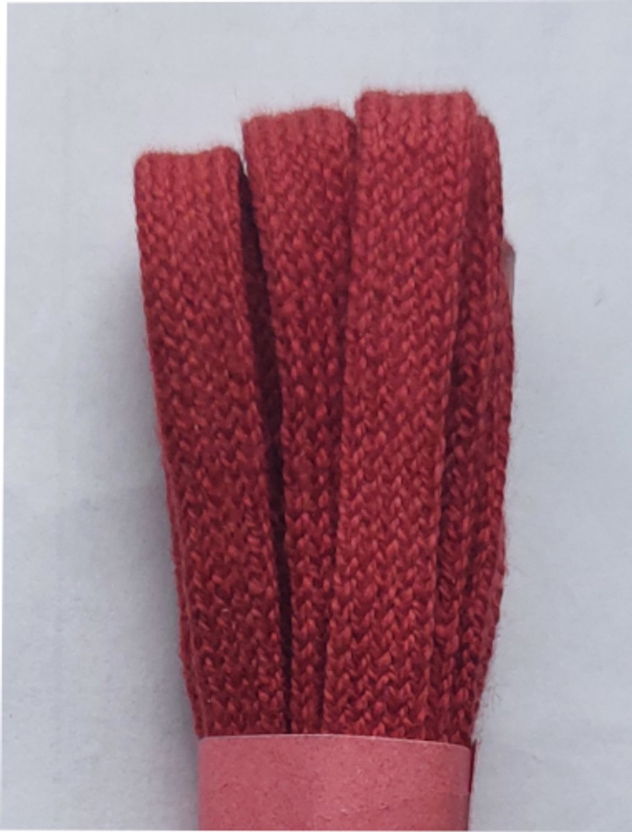 Strickers Veter - Kers Rood - Plat - Smal - Lengte 90 cm - Breedte 5 mm - Schoenveter