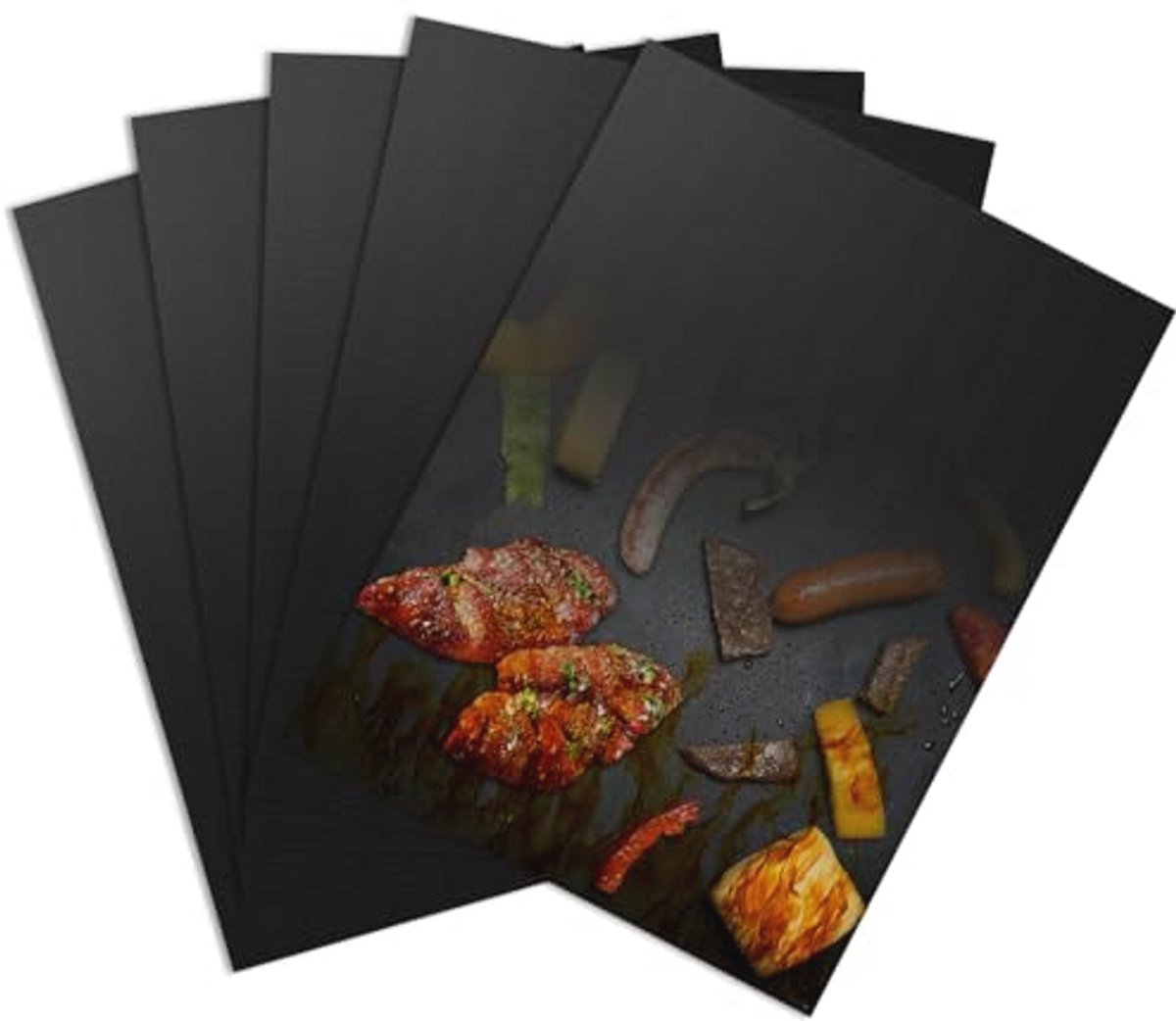 Grillmat en Bakpapier - Herbruikbaar en Hittebestendig, Set van 5, 40 x 30 cm