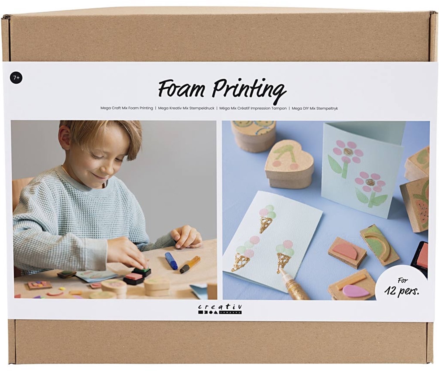 Creativ Company Mega Creatieve Box Schuimdrukken, Kaarten en dozen, 1doos/ 1 doos