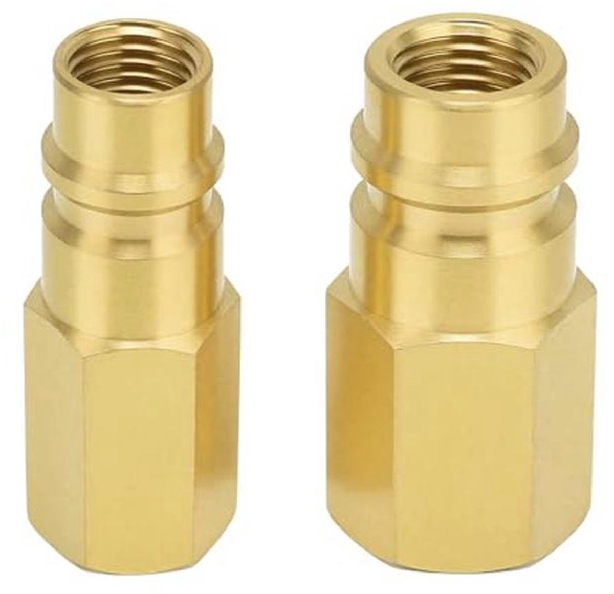 Airconditioning Koppeling Adapter Fitting 1/4 SAE voor R134a Koelmiddel - Set van 2