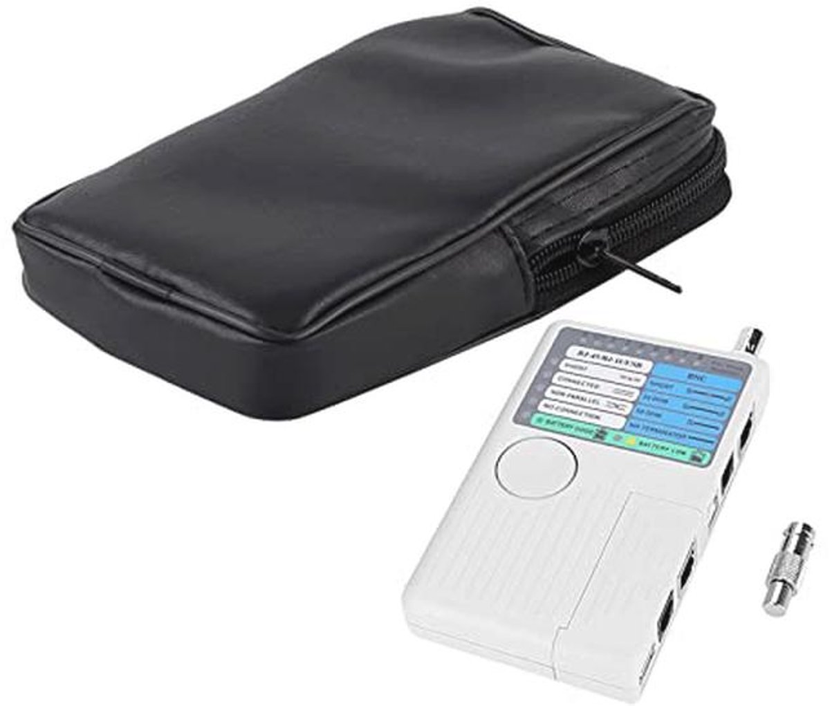 4-in-1 Netwerkkabeltester - Draagbare LAN Kabeltester voor RJ11, RJ45, USB en BNC