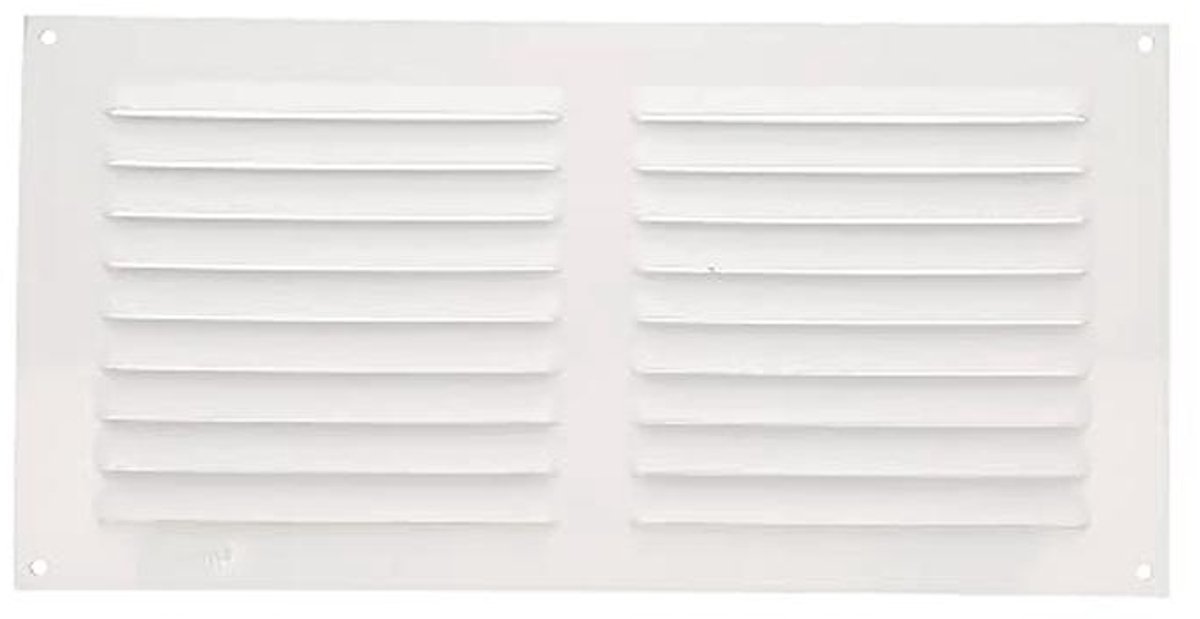 Rechthoekig Aluminium Ventilatierooster voor Plafond - Ideaal voor Keuken en Badkamer (150 x 300 mm) - Wit