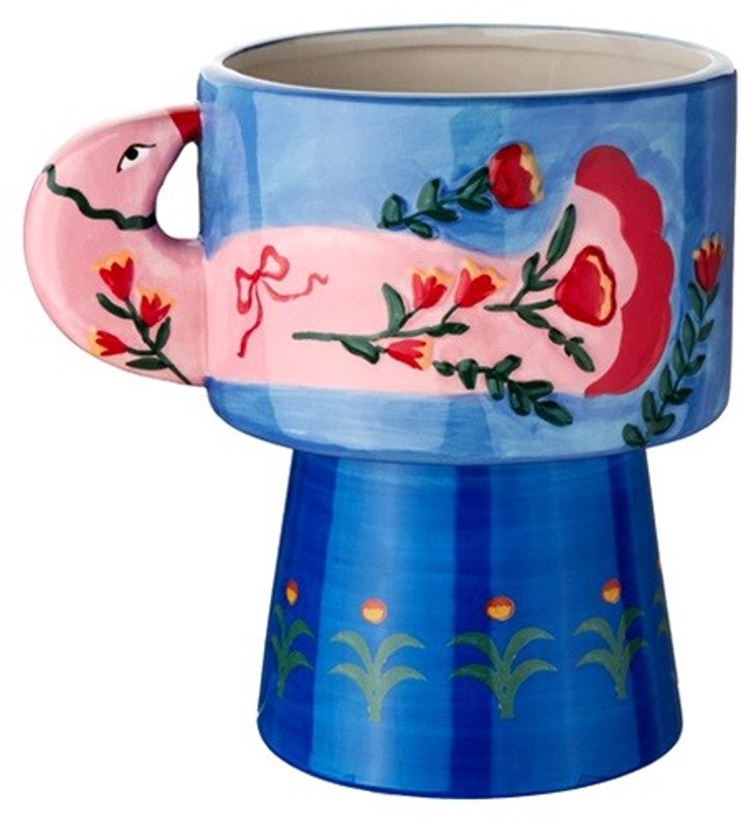 homebound by ky Aardewerk vaas sapphire crest Blauw