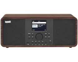 Imperial DABMAN i205 Internetradio/DAB+, 2 x 15 watt, streamingdiensten, bluetooth, webradio, FM-radio, kleurendisplay, app-bediening, wekker, houtlook