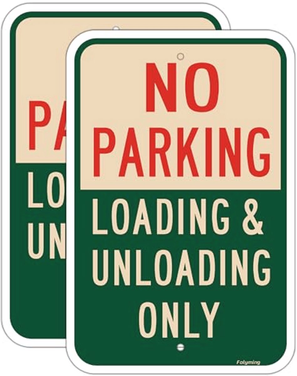 Geen Parkeren Laad- en Loszone Bord 45x30 cm - Weerbestendig en Duurzaam