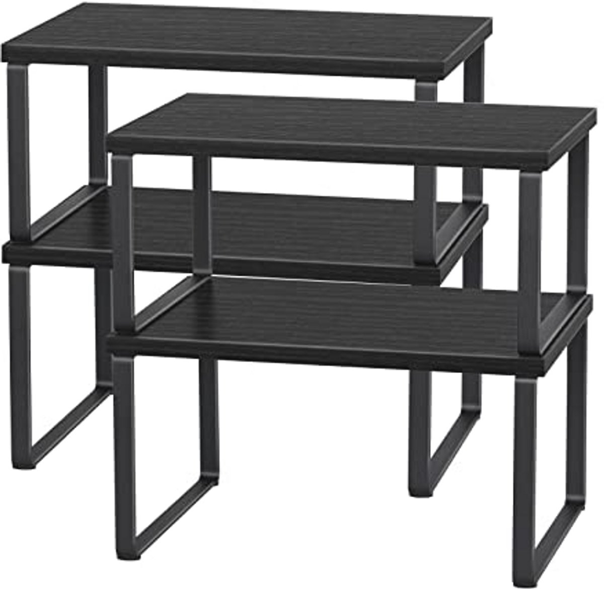 Set van 4 stapelbare houten aanrechtplanken voor keuken en kantoor