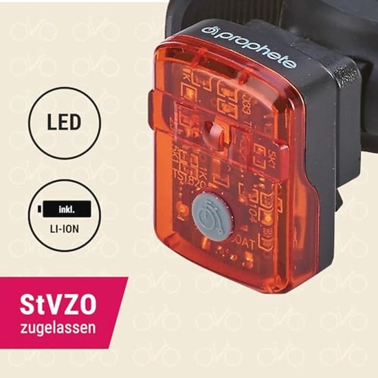 Batterij LED Achterlicht voor Fietsen - Oplaadbaar via Micro-USB, Lange Levensduur, Inclusief Bevestigingsmateriaal — afbeelding 3