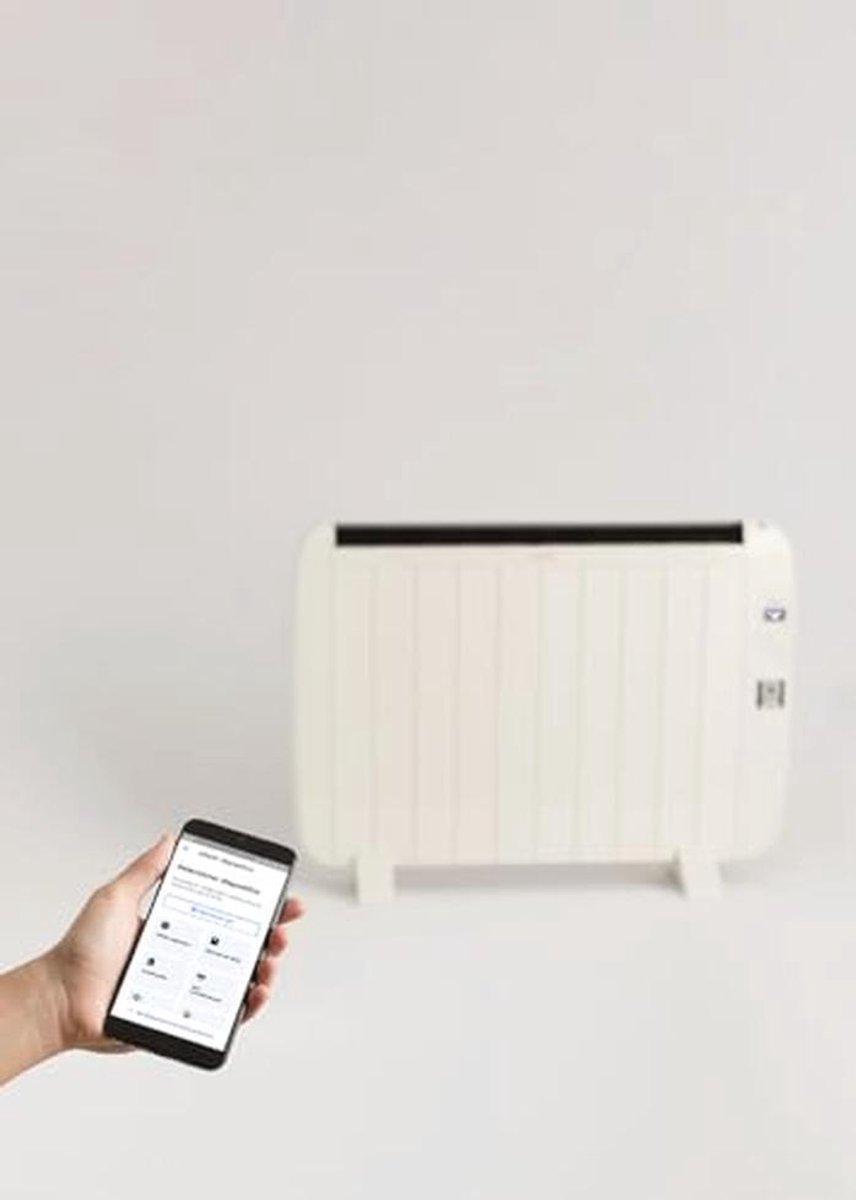 Elektrische convectorradiator met Wifi en 24-uurs-timer - 1500W, Wit – foto 3