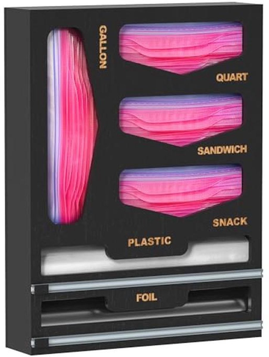6 in 1 Zak Organizer en Wrap Dispenser - Handige Keukenoplossing