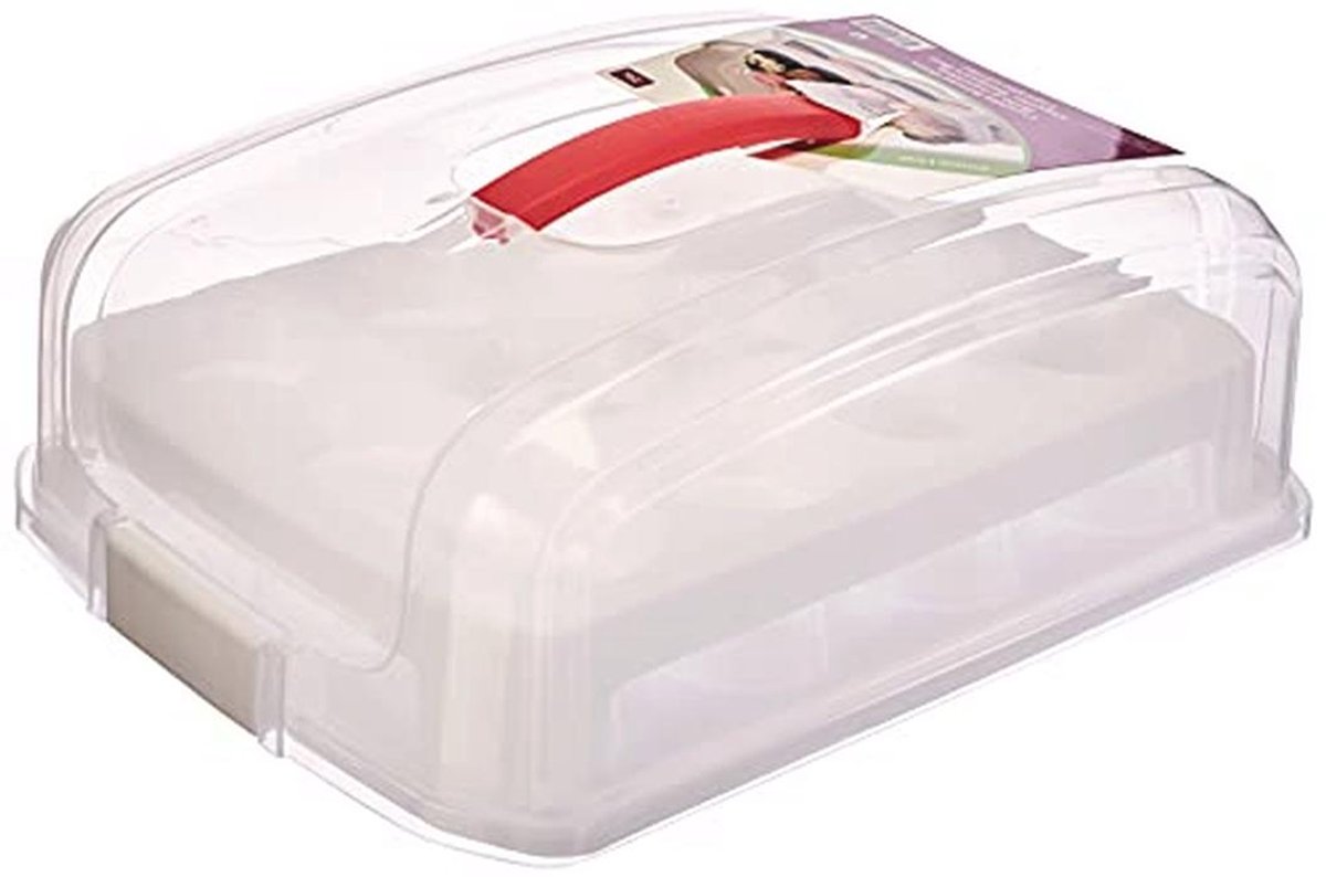 Cupcake transportbox voor 24 cupcakes en muffins met 2 verdiepingen