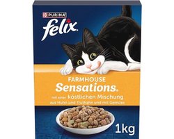 Droog kattenvoer met kip en kalkoen voor volwassen katten - 1 kg