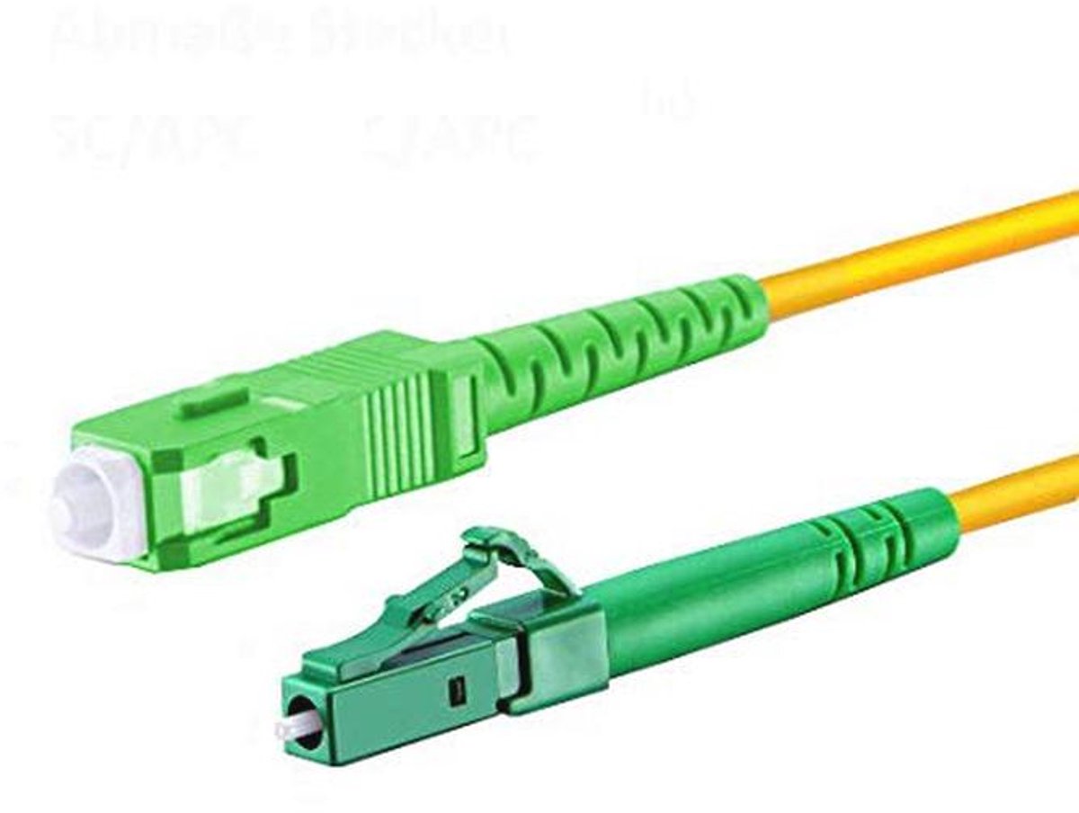 Glasvezelkabel 5m Simplex SC/APC naar LC/APC 8° - Hoge Kwaliteit Netwerkverbinding