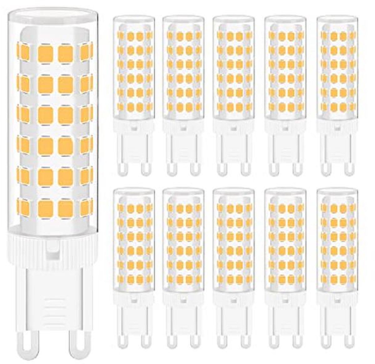Energiebesparende 7W G9 LED-lampen Warm wit 2700K 360° Stralingshoek - 10 Pack