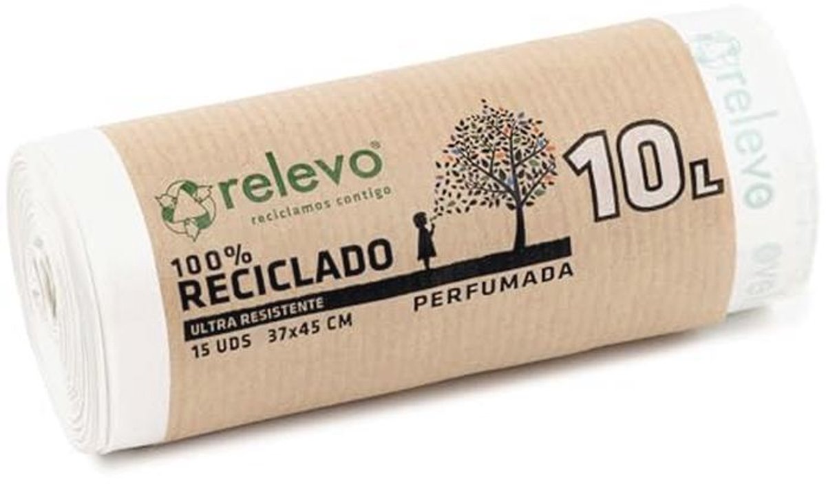 Gerecyclede geur-vuilniszakken - Extra Sterk - 10L - 15 Stuks