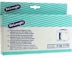 DeLonghi F7-22 filterset voor friteuse series F-760 F-770 - set met 1 koolstoffilter, 1 oliedamp filter en 20 papieren filters