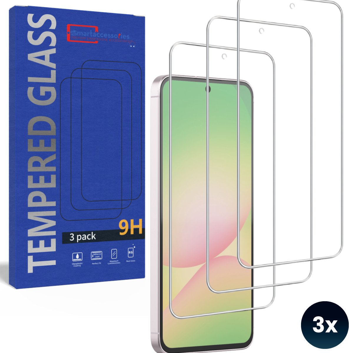 3 Stuks Screenprotector geschikt voor Samsung Galaxy A56 - Gehard Beschermglas - Tempered Glass Screen Cover -Eenvoudige installatie