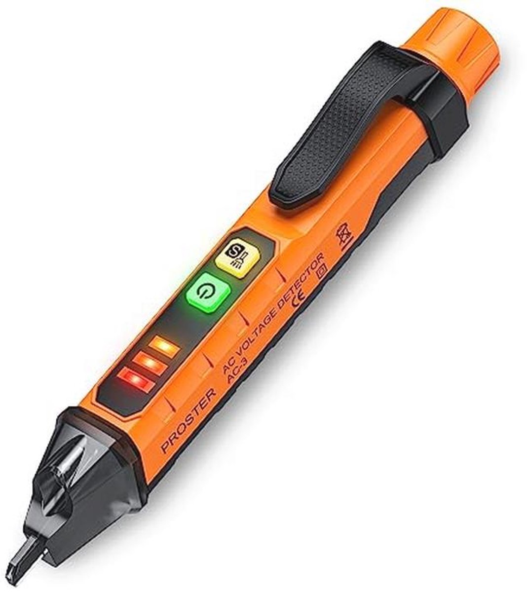 Contactloze Spanningstester met Dubbel Bereik en Instelbare Gevoeligheid, 12-1000V/48-1000V, AC Spanningszoeker