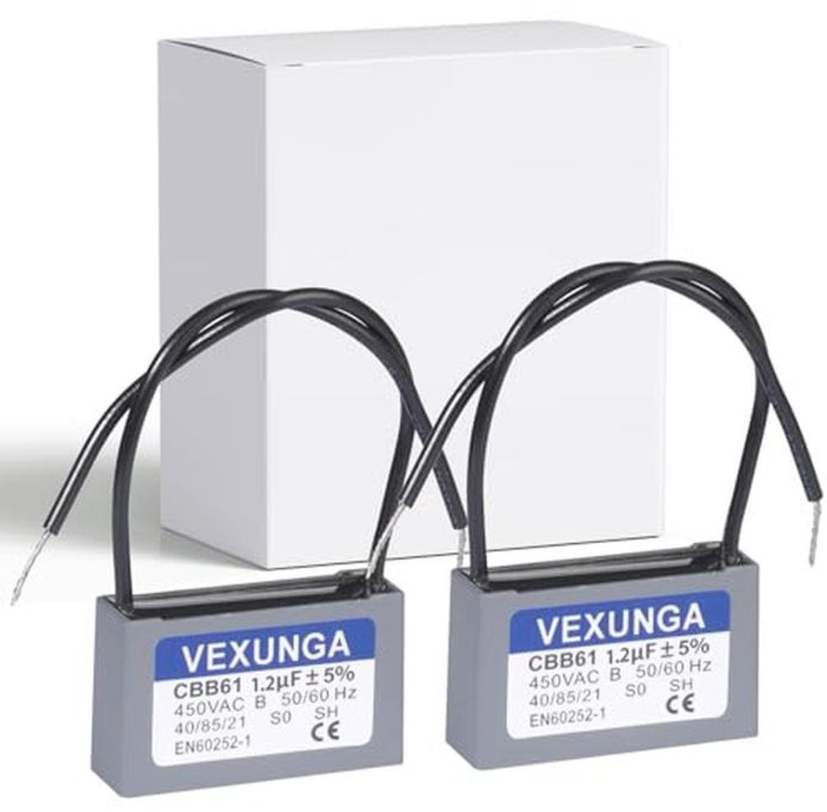 Condensator 1,2uF 450V AC voor Ventilatoren en Airconditioning (2 stuks)