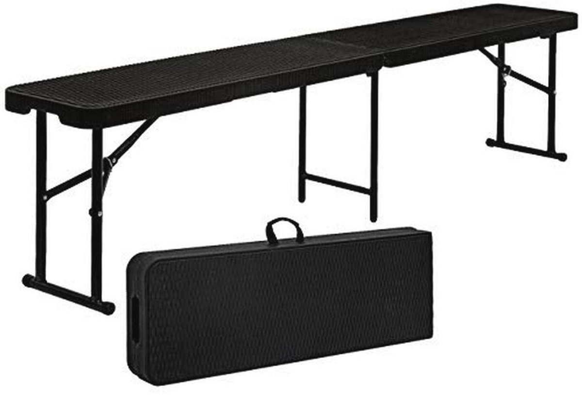 Weerbestendige Inklapbare Bierbank voor Tuin - Rotan Look - 184x30x43 cm