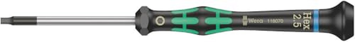 Elektronische zeskantschroevendraaier voor fijnmechanica, Hex-Plus 2,5 x 60 mm