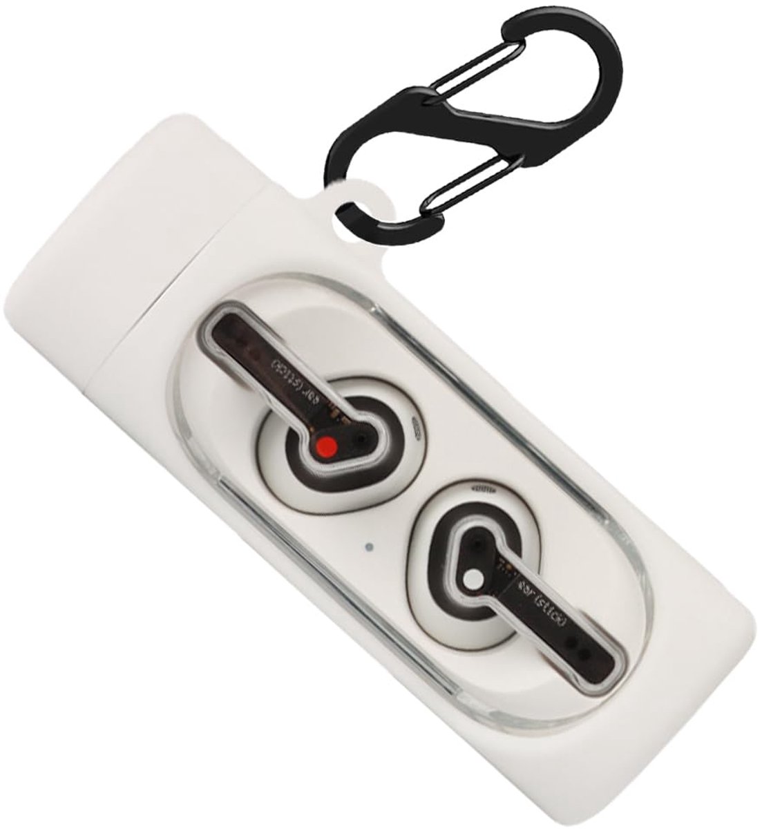 Silicone Case for Nothing Ear (Stick) Case, Shockproof Protective Case and Skin, Protective Case for Nothing Ear Stick with Keychain (White)