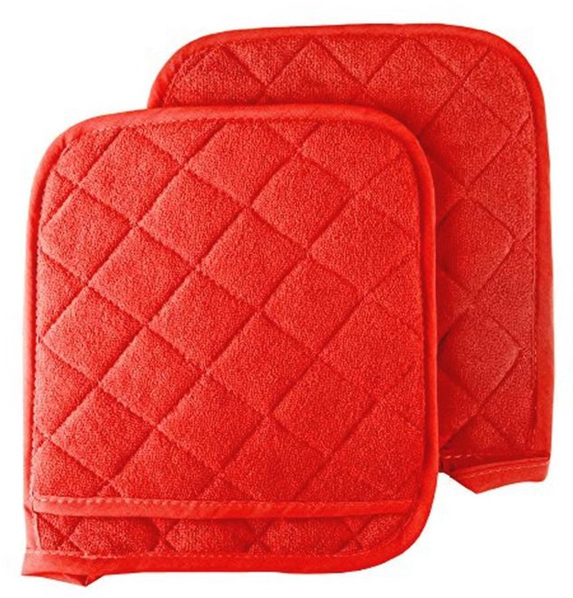 Pannenlap Set - 100% Katoen, Rood, 2-Delig
