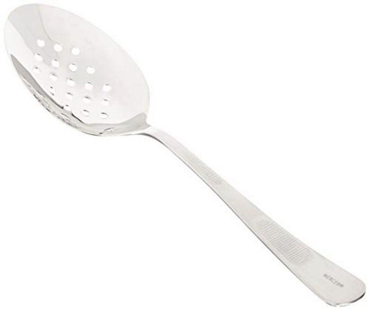 Lepel met sleuven en schaal - 18 cm, roestvrij staal, zilverkleurig