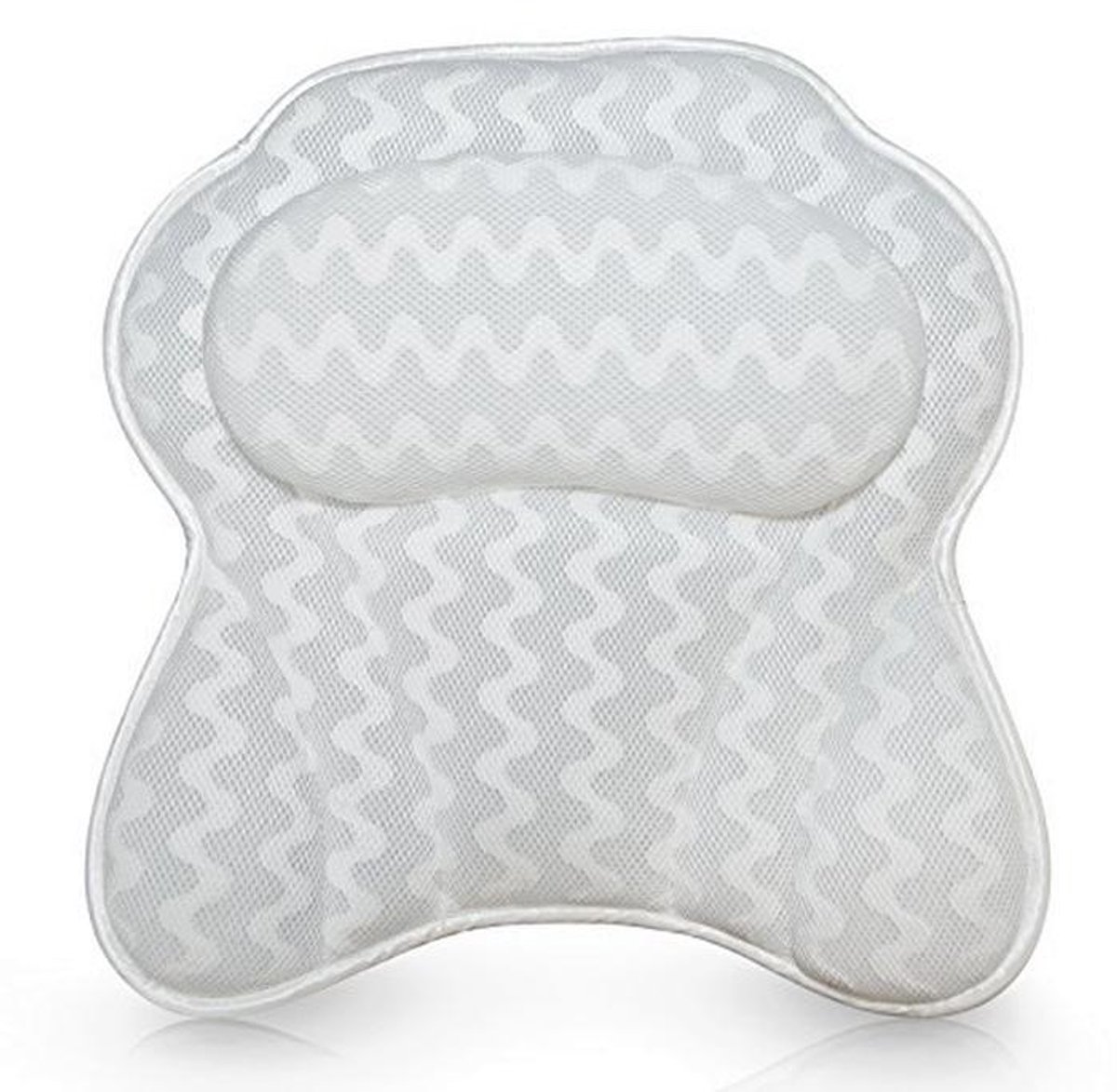 Ergonomisch Badkussen voor Hoofd en Nek - Ademend Comfort met AirMesh Technologie - Inclusief Waszak