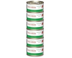 Almo Nature HFC Natural - Natvoer voor Volwassen Katten - Tonijn en Maïs - Human Grade, Glutenvrij, Monoproteïne - 70g, Pak van 6