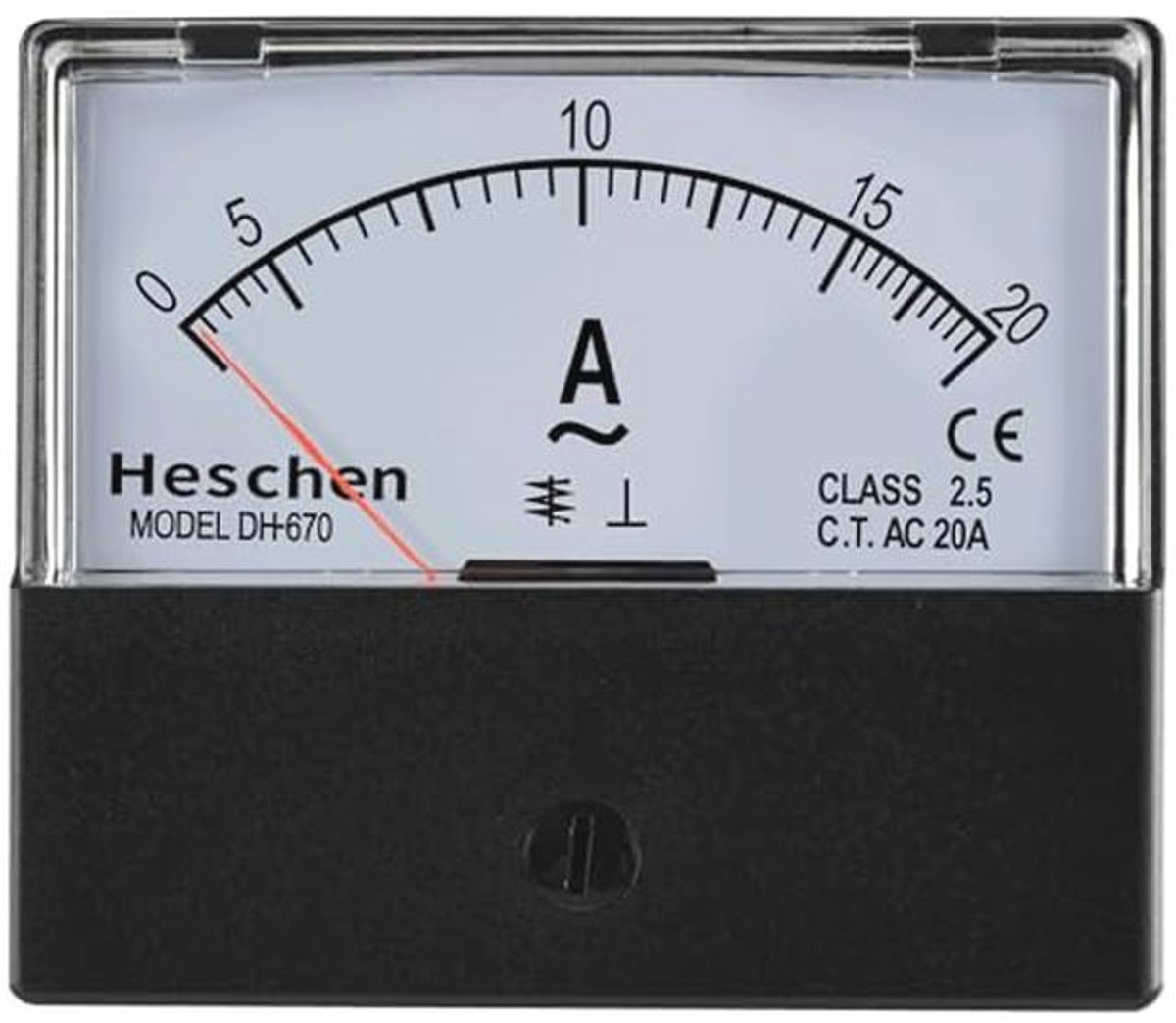 Rechthoekige Huidige Meter Ammeter Tester AC 0-20A Klasse 2.5