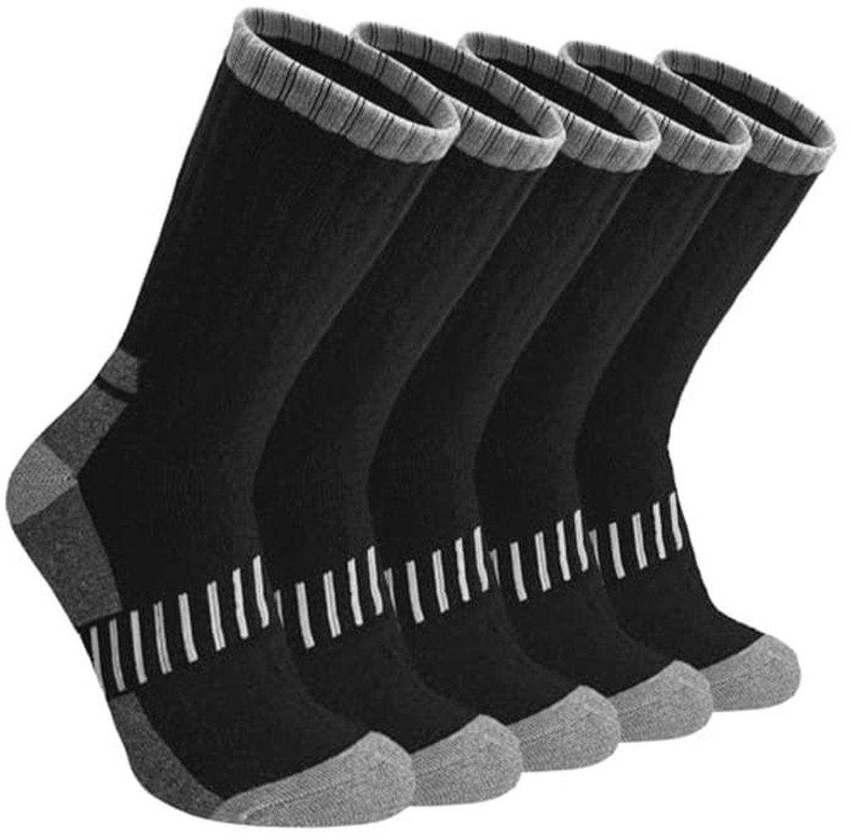 Warme Thermosokken voor Heren - 5 Paar Dikke Wandelsokken, Ademend en Geschikt voor Outdoor Sport, Maat 39-45