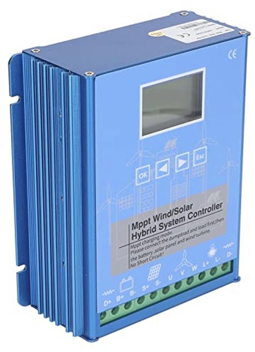 Hybride Laadregelaar voor Wind en Zonne-energie, 1000W Wind en 8100W PV, Automatische Identificatie, MPPT, 24V 48V