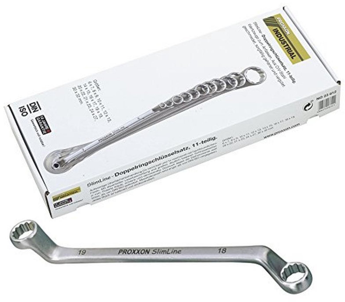 Set dubbele ringsleutels 11-delig 6-32 mm