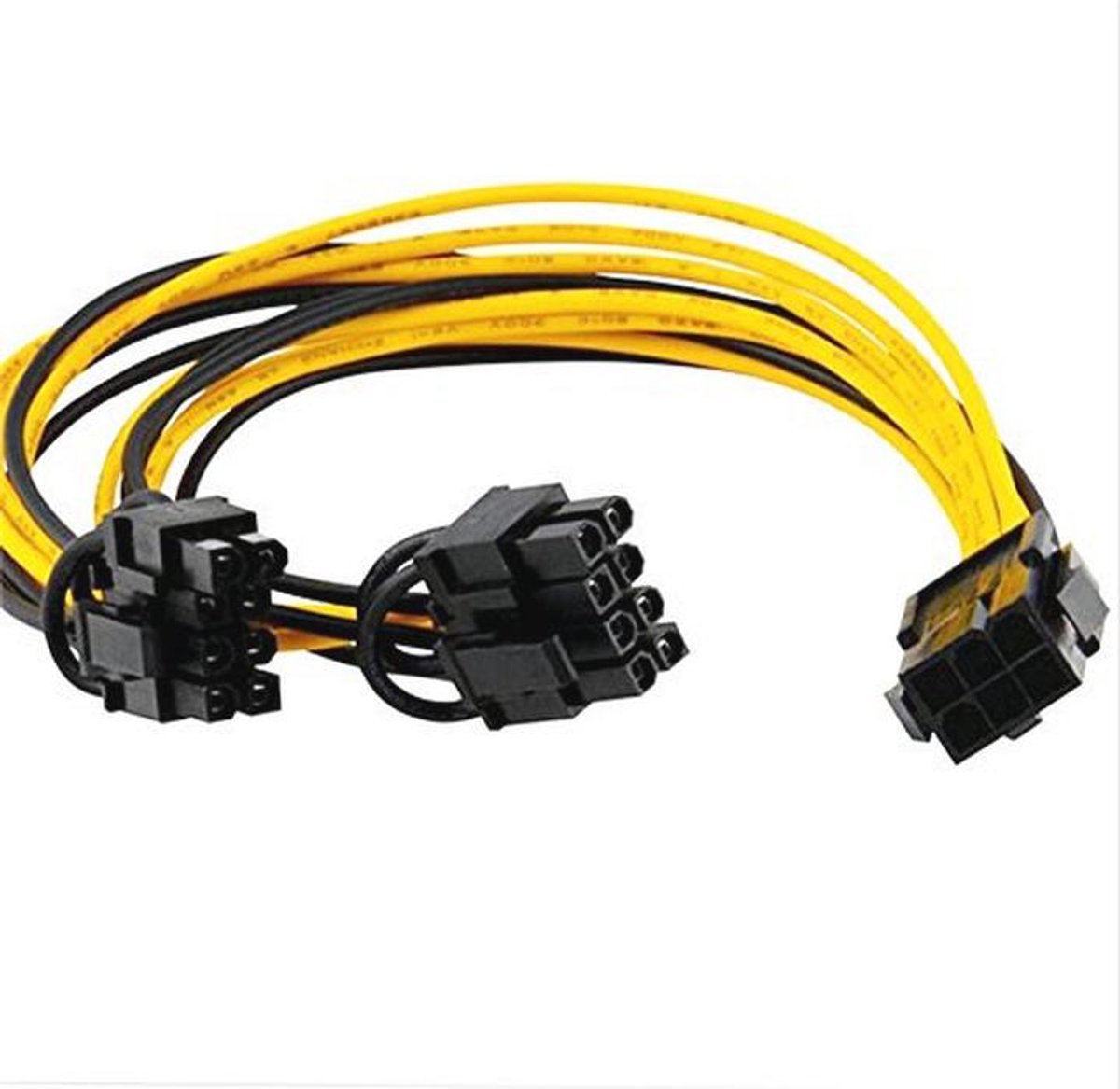 Kabel 1 in 6 Pins en 2 Uitgangen voor Dubbele Stroomvoorziening