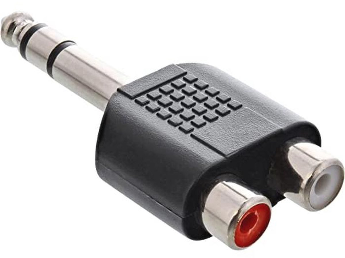 Audiokabel 6,3 mm jack plug naar 2x cinch aansluiting - stereo