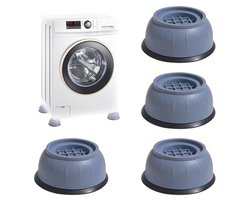 Washer Foot Pads - 4 Piece Anti-Vibration Mat for Washing Machines, Dryers, Refrigerators, and Tables