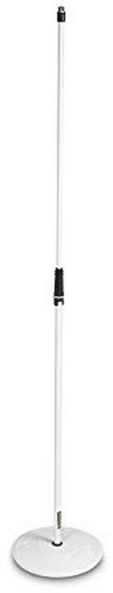 Gravity MS 23 W microfoonstandaard recht met schotelvoet, wit GMS23W