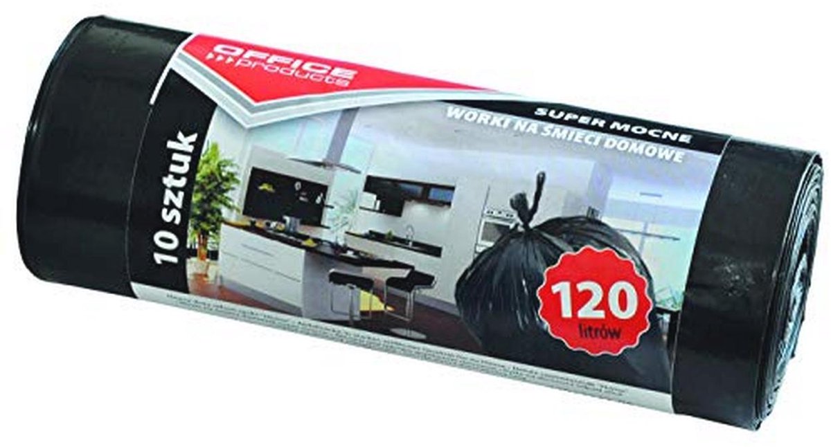 Extra sterke vuilniszakken 120L - 10 stuks - Zwart