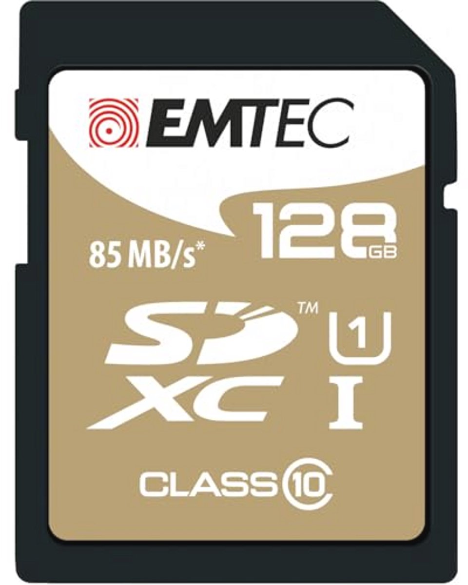 128GB SDXC Klasse 10 Geheugenkaart - Hoge Snelheid, 85 MB/s