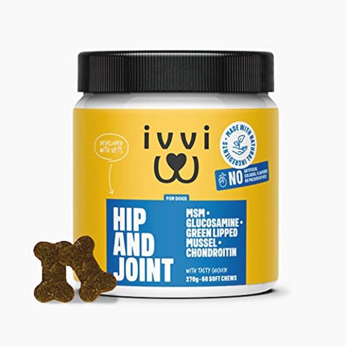 Gezonde Snacks voor Honden - Ondersteunt Gewrichten en Heupen met Glucosamine, Kurkuma en Meer