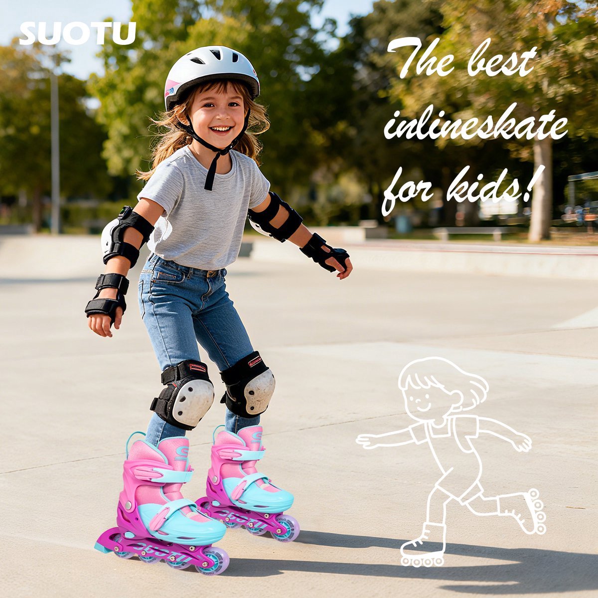 HAOXU Inlineskates Voor Kinderen, Verstelbare Inline Skates Met Oplichtende Wielen Binnen En Buiten Jongens Meisjes 661028720
