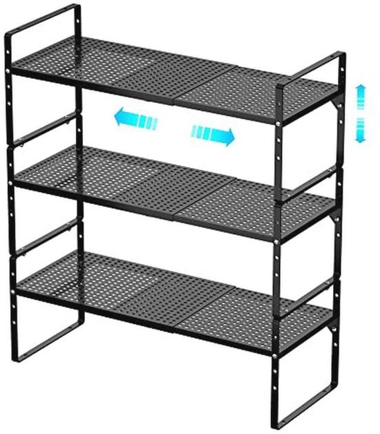 Verstelbare Planken voor Kast, Uitbreidbare Kast Plank Spanstang, Verstelbare Kast Kast Opslag Organisator Plank, Kast Spanning Plank voor Kast Garderobe Keuken Slaapkamer (38-55